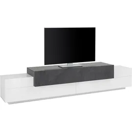 INOSIGN Lowboard Coro,Lowboard,TV-Kommode,TV-Möbel,TV-Bank, mit 3 Klappen, (B/T/H) 240x45x51,6 cm grau