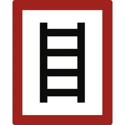Hinweisschild auf eine geeignete Stelle zum Anleitern, Folie, 200x250 mm
