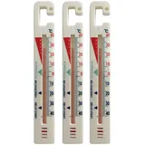 3 x Thermometer aus Plastik z.B. nutzbar als Kühlschrankthermometer bzw. Gefrierfach, Kühlschrank oder Gefriertruhe