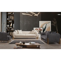 JVmoebel Sofa Moderne Sofagarnitur Polster Couchen 3+3+1 Sitzer Sofas Set Neu, Made in Europe grau