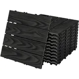 ECD Germany WPC Terrassenfliesen Anthrazit 30 x 30 cm 55 St.