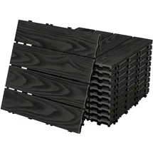 ECD Germany WPC Terrassenfliesen Anthrazit 30 x 30 cm 55 St.