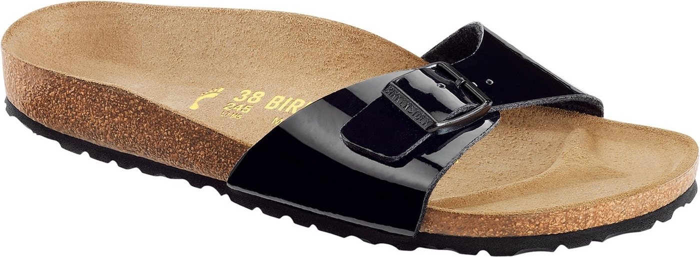 Birkenstock BIRKENSTOCK Madrid schwarz Lack 040301 + 040303 Pantolette schwarz 39 schmal