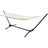 AMANKA Höhenverstellbare Outdoor Hängematte mit Gestell 2 Personen - 335x100 Hängemattengestell mit Rollen - 200x120 Hängematte für Garten mit Gestell - Hängematte für Balkon Hängeliege mit Gestell