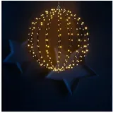MARELIDA LED Drahtkugel faltbar 8 Modi... Timer D: 38cm schwarz | Gr.: onesize