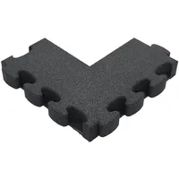 Gum-tech Negatives Eckstück Gerade für Fallschutzplatten Grau 8 cm)