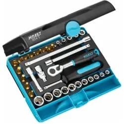 HAZET Steckschlüssel-Satz 854T Vierkant hohl 6,3 mm (1/4 Zoll) Außen-Sechskant Profil, Außen TORX Profil, Innen TORX Profil, Schlitz Profil, Kreuzschlitz Profil PH, Innen-Sechskant Profil Anzahl Werkzeuge: 33