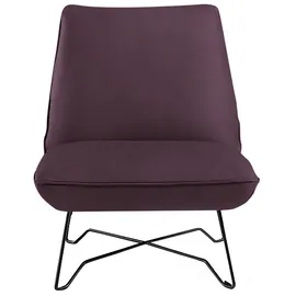 Egoitaliano Sessel EGOITALIANO "Lia Loungesessel, elegant und stylisch, toller Sitzkomfort", lila (plum), B:62cm H:73cm T:79cm, Sessel, Sessel, extravaganter Designsessel, Solitärsessel