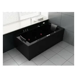 Jet-Line Villa Eugenie Whirlpoolbadewanne 183 x 90 cm (VILLAEUGENIE-BLACK)