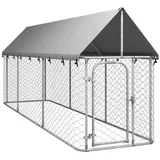 vidaXL Outdoor-Hundezwinger mit Dach 400x100x150 cm