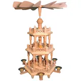 Richard Glässer GmbH Seiffen Richard Glaesser Pyramide Heilige Familie natur 2-stöckig Seiffen Erzgebirge