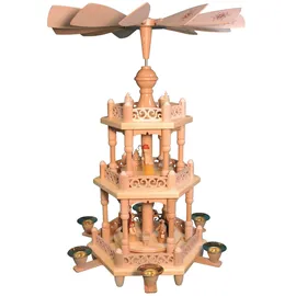Richard Glässer GmbH Seiffen Richard Glaesser Pyramide Heilige Familie natur 2-stöckig Seiffen Erzgebirge