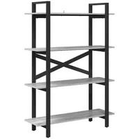 VidaXL Bücherregal 100 x 33,5 x 140 cm Grau