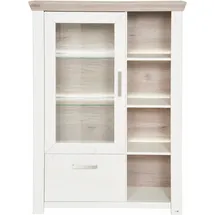 Set One by Musterring Highboard »York«, Typ 13 und 14, mit Glastür und Schubkasten, 3 Farbvarianten, B 105 cm