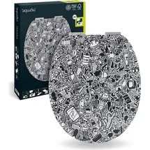 SANITOP-WINGENROTH aquaSu WC-Sitz Doodle Schwarz