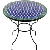 Marokkanischer Mosaiktisch "FASSIA" rund Tisch Esstisch Gartentisch ø 80cm