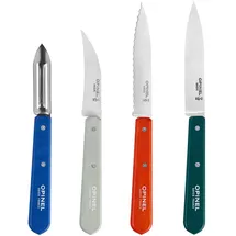 Opinel Essentiels Küchenmesser-Set DU CUISINIER, 4-teilig aus rostfreiem Stahl, 254643