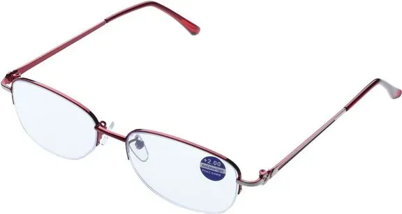 Halbrand Lesebrille 150d (Rot)