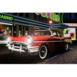 PAPERMOON Fototapete „Oldtimer“ Tapeten Gr. B/L: 3,00 m x 2,23 m, Bahnen: 6 St., bunt Fototapeten
