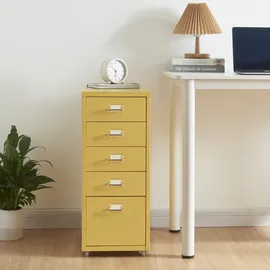 [en.casa] Kökar Schubladenschrank 69 cm x 28 cm x 41 cm gelb