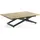 WFL GROUP Axen Braun Eiche 120-160 x 80 x 38-75 cm