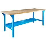 Proregal Werkbank Rhino Plus | HxBxT 84x150x70cm | Traglast 500kg | Lichtblau