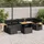 vidaXL Garten-Lounge-Set 8-tlg. schwarz