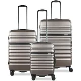 Bugatti Corium Koffer-Set 3-tlg. grau/rosa
