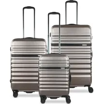 Bugatti Corium Koffer-Set 3-tlg. grau/rosa