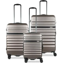 Bugatti Corium Koffer-Set 3-tlg. grau/rosa