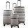 Bugatti Corium Koffer-Set 3-tlg. grau/rosa