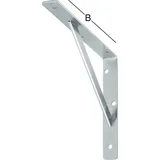 Vormann Stegkonsole Stahl L.300mm H.200mm B.30mm S.4mm silber Trgf.300kg