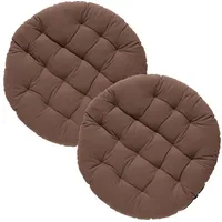REDBEST Stuhlkissen rund 2er-Pack braun Ø Gr.: onesize