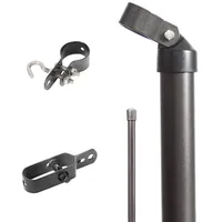 GAH Alberts Eck-Set für Maschendraht-Zaun Anthrazit-Metallic 100 cm Hoch zum Einbetonieren