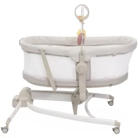 Chicco Baby Hug 4in1 Armonia, Wiege, Wippe, Hochstuhl und Tischstuhl 0-36 Monate, höhenverstellbar mit Pedal, Spielbügel und Netzstoff für Luftzirkulation, platzsparende Lösung