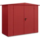 Hörmann Metall-Gerätehaus Berry Classic mit Satteldach Typ 1, 259 x 121 cm,purpurrot,3,1 m2