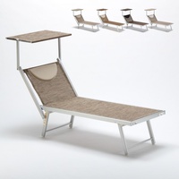 Liegestuhl Strandliege Sonnenliege aus Aluminium Santorini Limited Edition