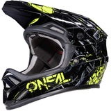 O'Neal | Mountainbike-Helm | MTB Downhill | Robustes ABS, Ventilationsöffnungen für Luftstrom & Kühlung, ABS Außenschale | Backflip Helmet Zombie | Erwachsene | Schwarz Neon-Gelb | Größe S