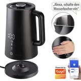Rosenstein & Söhne Smarter WLAN-Wasserkocher 1,7 l Schwarz