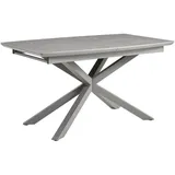 Mid.you Esstisch, Grau, Metall, Keramik, Holzwerkstoff, rechteckig, eckig, 89x76x140-190 cm, Bsci, ausziehbar, Esszimmer, Tische, Esstische, Esstische ausziehbar