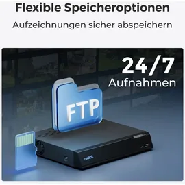 Reolink RLC-811WA WLAN 8MP Überwachungskamera Außenbereich,Innenbereich 4K,Farbige Nachtsicht,2,4/5 GHz Dualband-WLAN,Intelligente Erkennung