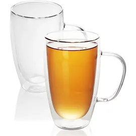 Intirilife Doppelwandiges Thermoglas 0,4 l 2 St.