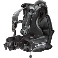 Cressi Patrol -Tarierjacket der EXTRAKLASSE- Professionnels Model mit Blase auf der Rückseite, Schwarz, XL