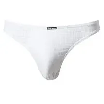 Bruno Banani Herren String weiß Mikrofaser/Funktion unifarben, weiß, NOS
