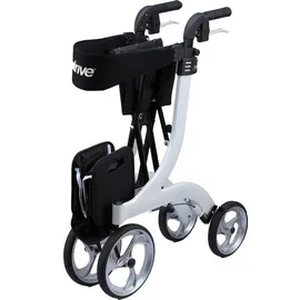 Drive Medical Rollator Nitro Größe L Champagner mit Gepäcknetz und gepolsterter Rückenlehne