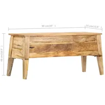 vidaXL Aufbewahrungstruhe 99 x 35 x 48 cm Massivholz Mango
