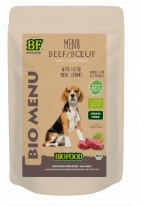 BF Petfood Biofood Organic Rind Bio Menu Hunde-Nassfutter (Beutel 150 g) 2 x (15 x 150 g)