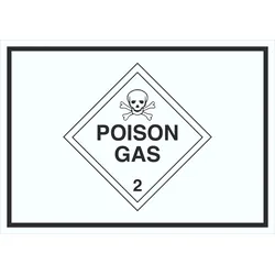 Schild Giftige Gase Symbol Poison Gas Totenkopf A0 (841x1189mm)