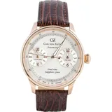 Carl von Zeyten Automatikuhr Schönmünzach CVZ0086RWHS, Armbanduhr, mechanische Uhr, Herrenuhr, Made in Germany, Dualzeit braun