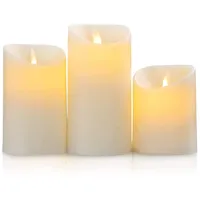 salcar LED Kerzen 15 cm 12,5 cm 10 cm weiß